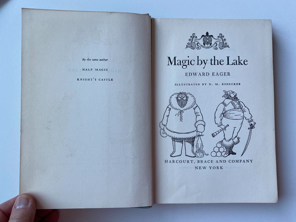 MAGIC BY THE LAKE~Edward Eager~N.M. BODECKER~1958 2nd Printing HCDJ~