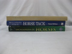 Horses / Equestrian 3 HC Book Lot Encyclopedia of, Grand National, Tack.. VG