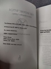 The Satanic Witch Anton Lavey Paperback